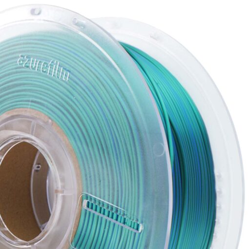 3d-filament-PLA-Silk-Dual-Color-Emerald-Surf-Master-Spool-Front-zoom-azurefilm