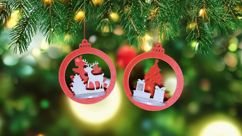 Christmas ornaments PLA Silk White PLA Silk Love Fire