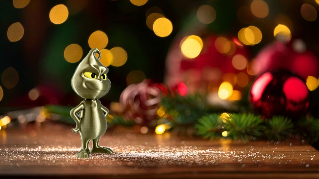 Grinch silk olive gold PLA Black PLA Yellow