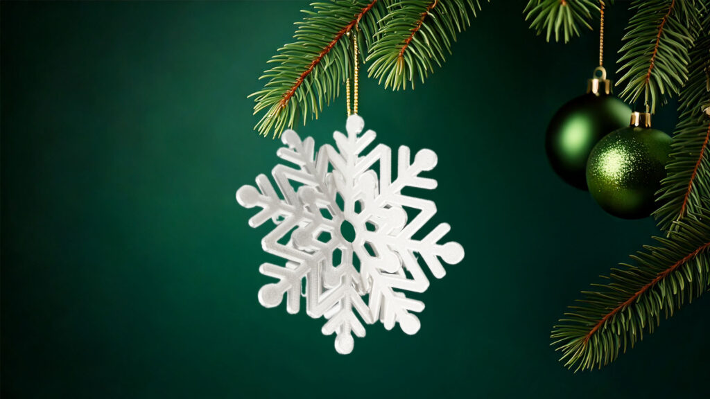 Snowflakes PLA Silk filament White