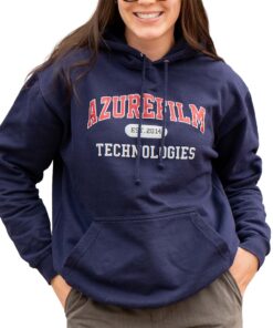 Alternative view of AzureFilm Varsity Hoodie Navy Blue