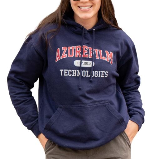 Alternative view of AzureFilm Varsity Hoodie Navy Blue