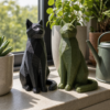 PETG CF 05 Low Poly Cats Onyx Black Olive Green