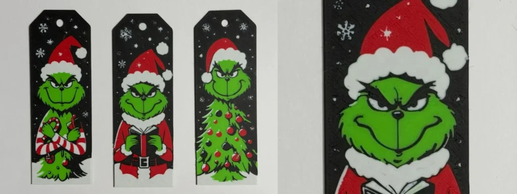 Top 10 božićnih darova koje možete 3D printati 4 Set od 3 3D-ispisana straničnika s Grinchem