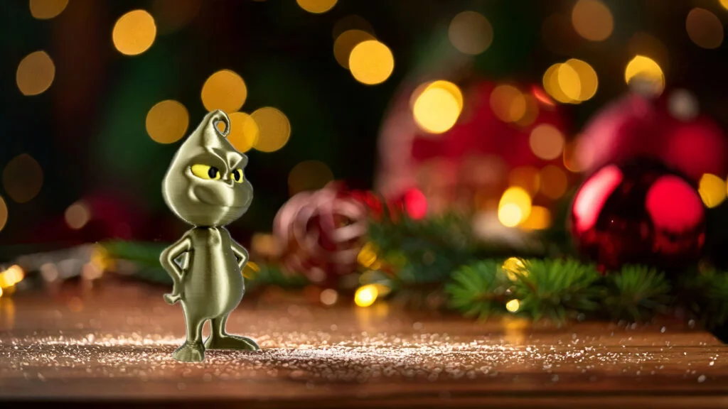 Top 10 STL datoteka: 3D modeli božićno-novogodišnjih ukrasa 4 3D-ispisani ukras Grinch