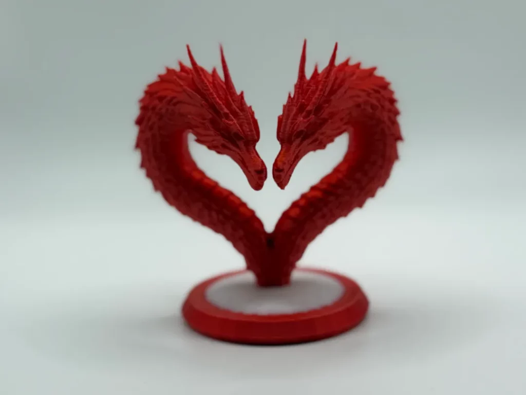 Walentynkowe wydruki 3D 6 Serce smoka