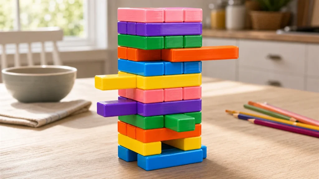 12 društvenih, stolnih igara i igara slaganja koje ovog ljeta možete 3D printati za prijatelje 10 Šarena 3D-ispisana igra Jenga