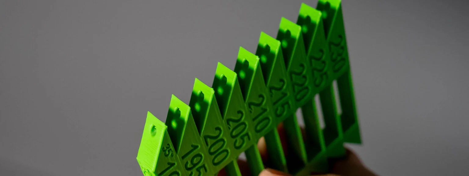 Kvaliteta 3D printa: usavršavanje postavki 3D temperature printanja 3 Zeleni 3D ispis za test temperature