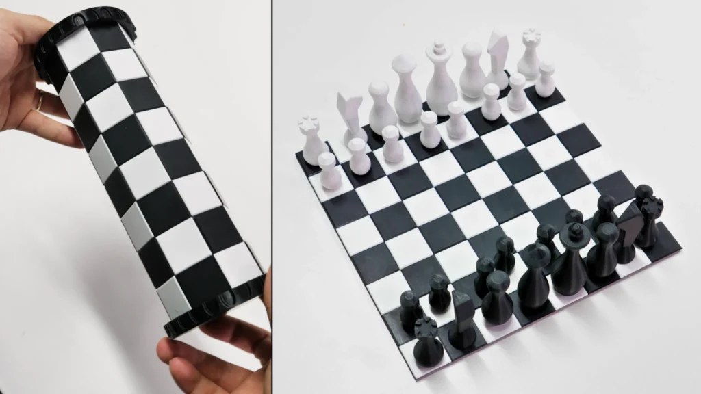 PLA ili PLA+: Koje su razlike 4 Crno-bijeli 3D-ispisani šahovski set od PLA+