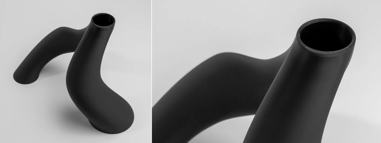 PLA Matte HS: poboljšajte svoje kreacije 3 Crni 3D-ispisani zakrivljeni predmeti od PLA Matte HS
