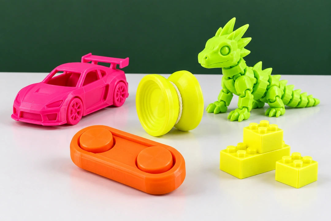 Refill PETG Hyper Speed Neon 1.75mm 11 Neon PETG Hyper Speed 3D-printed car, dragon and toys