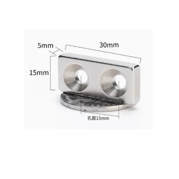 Flat Neodymium Magnet with Hole – M Series (N52)