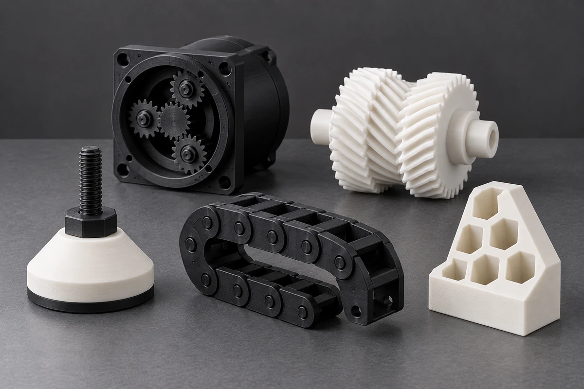 Bambu Lab H2D Pro Combo BUNDLE 3 White functional parts printed on the Bambu Lab H2D Pro