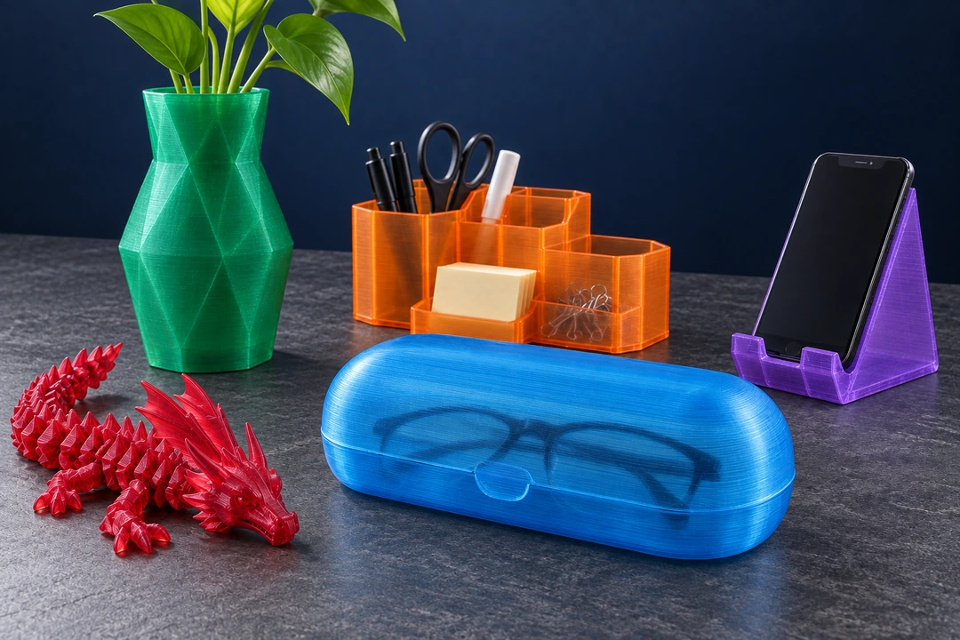 Refill PETG Hyper Speed Transparent 1.75mm 10 Transparent PETG Hyper Speed 3D-printed vase, desk tidy and dragon