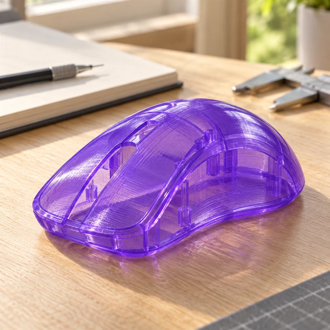Refill PETG Hyper Speed Transparent 1.75mm 9 Purple transparent PETG Hyper Speed 3D-printed computer mouse shell