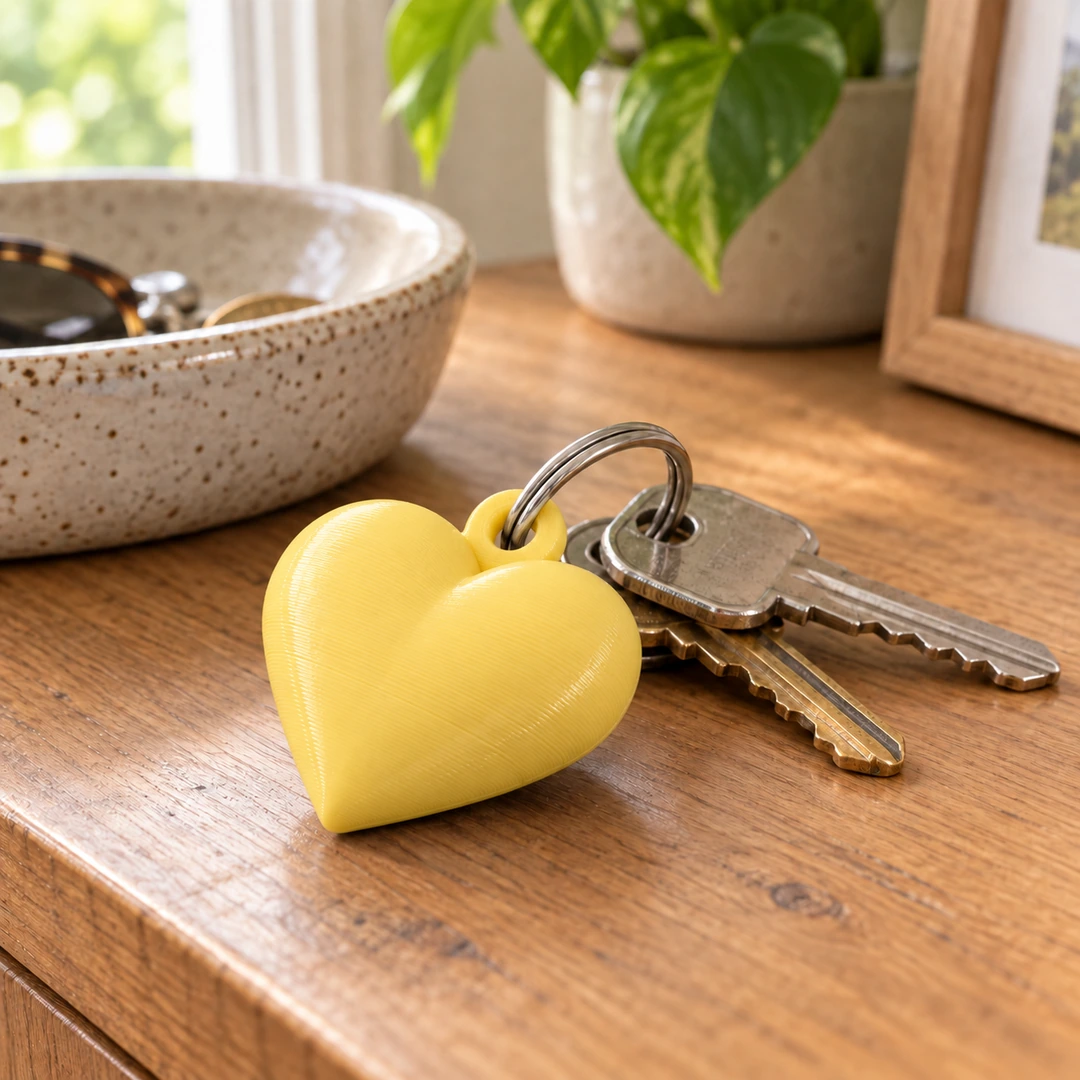 Refill PETG Hyper Speed Pastel 1.75mm 8 Pastel yellow PETG Hyper Speed 3D-printed heart keychain