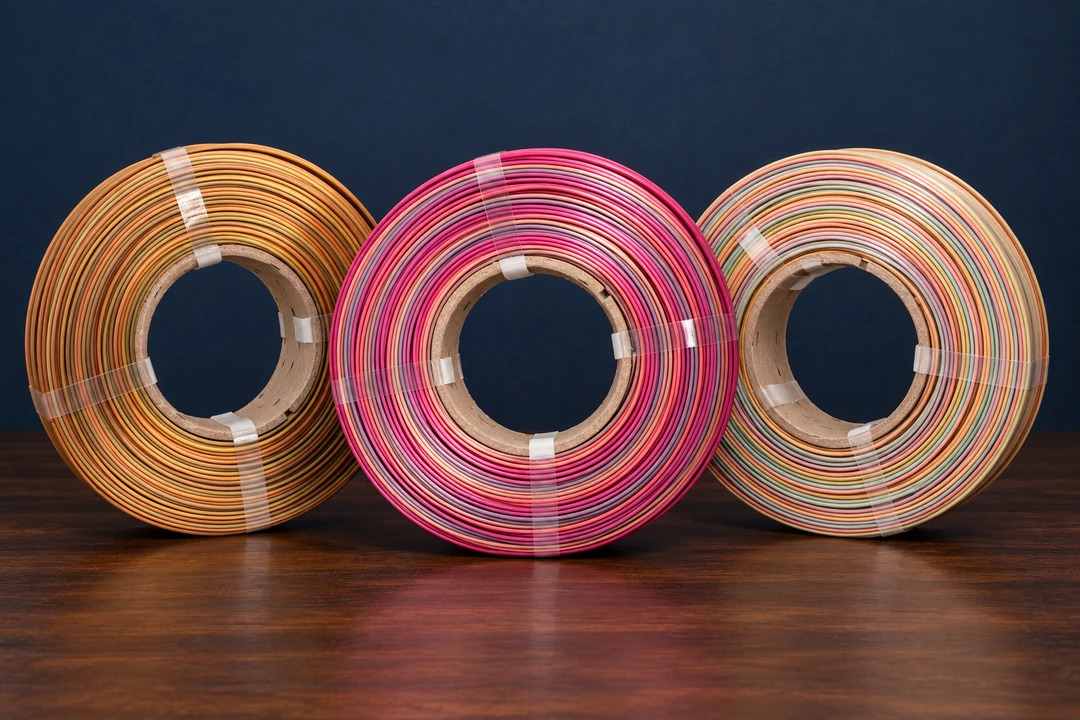 PLA Silk Rainbow 1.75mm 11 PLA Silk Rainbow filament spools
