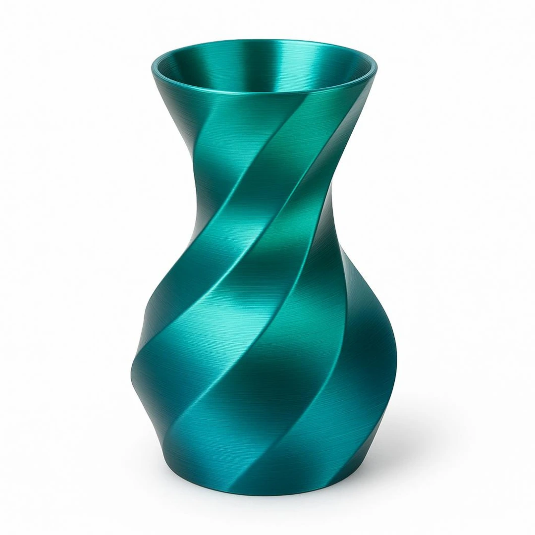 PLA Silk Dual Color 1.75mm 3 PLA Silk Dual Color 3D-printed twisted vase