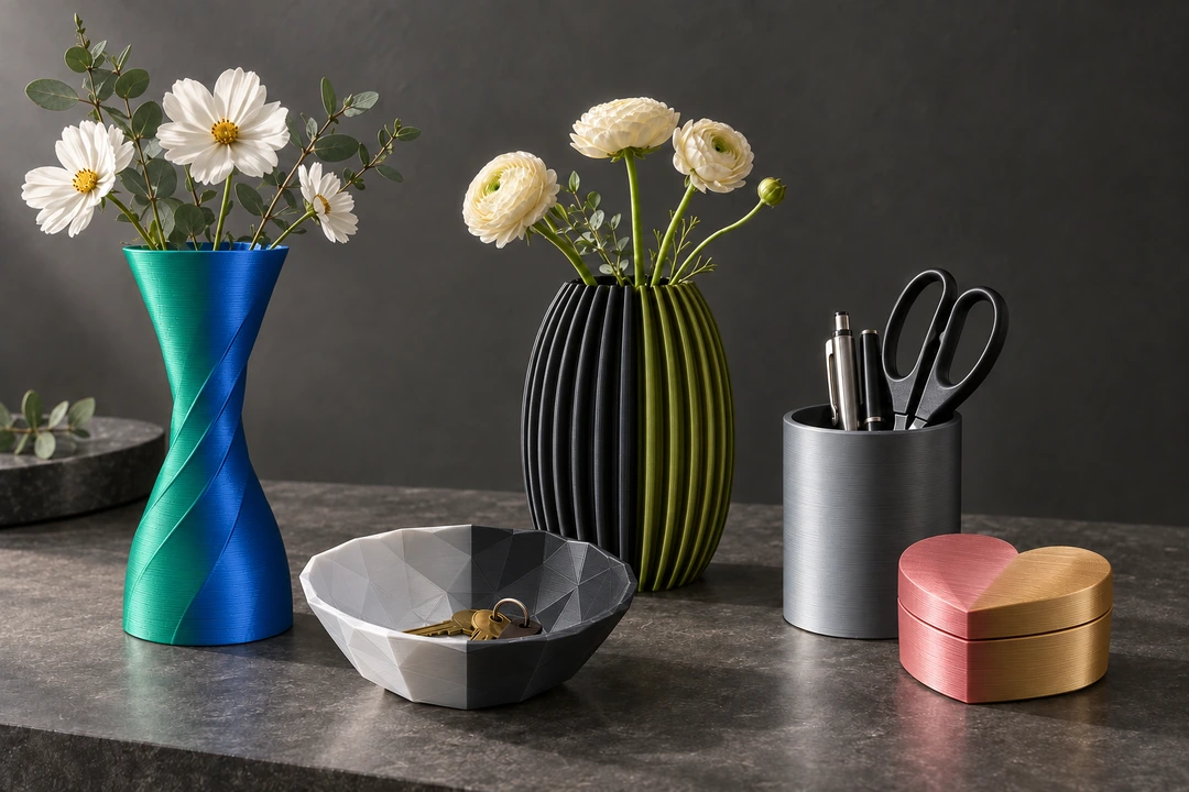 PLA Silk Dual Color 1.75mm 10 PLA Silk Dual Color 3D-printed vases and desk items