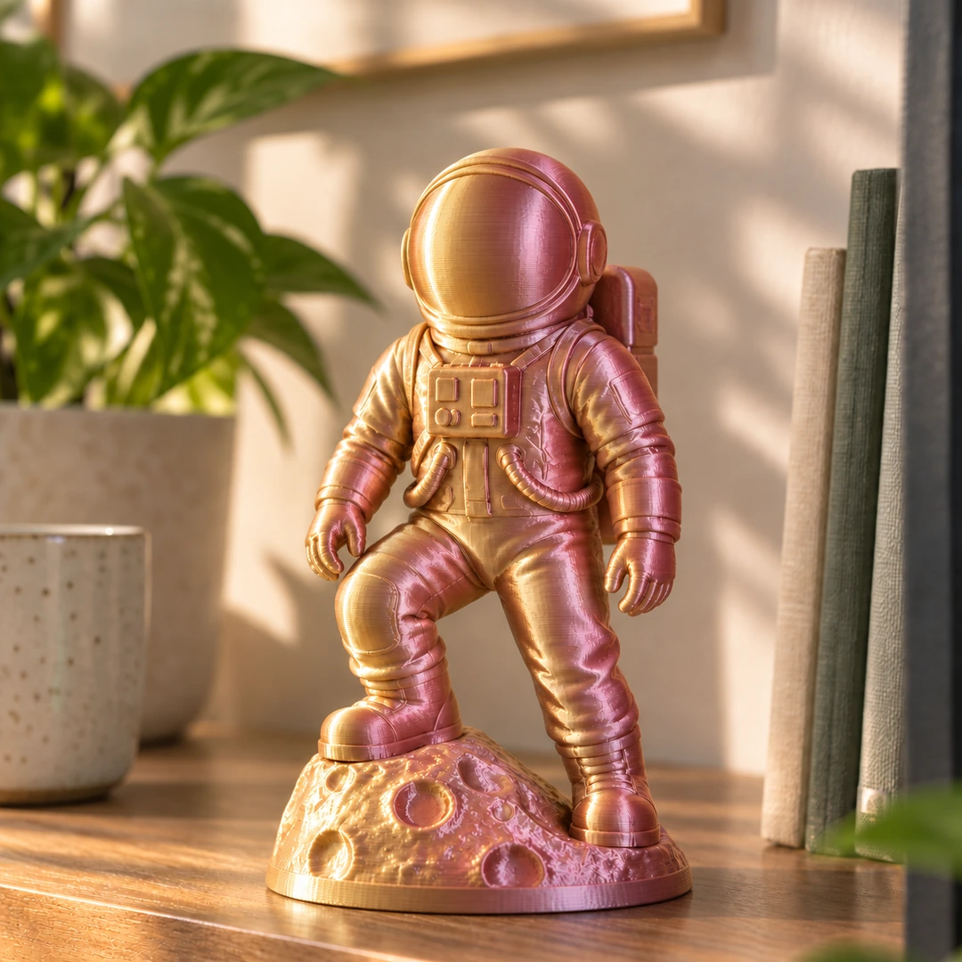 PLA Silk Dual Color 1.75mm 7 PLA Silk Dual Color 3D-printed astronaut figure