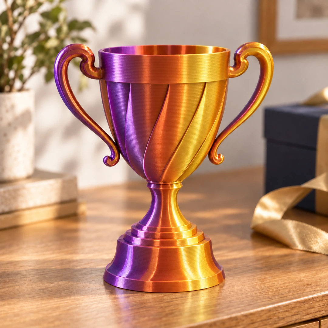 PLA Silk Tri Color 1.75mm 9 PLA Silk Tri Color 3D-printed trophy