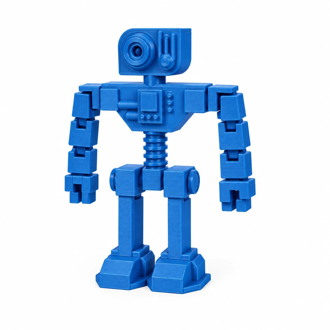 PLA Strongman 1.75mm 3 Blue PLA Strongman 3D-printed robot figure