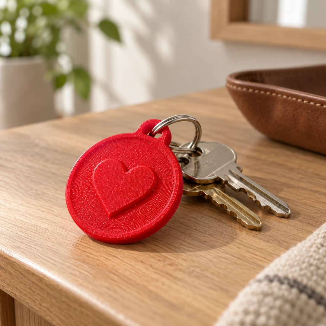 PLA Glitter 1.75mm 7 Red PLA Glitter 3D-printed keychain