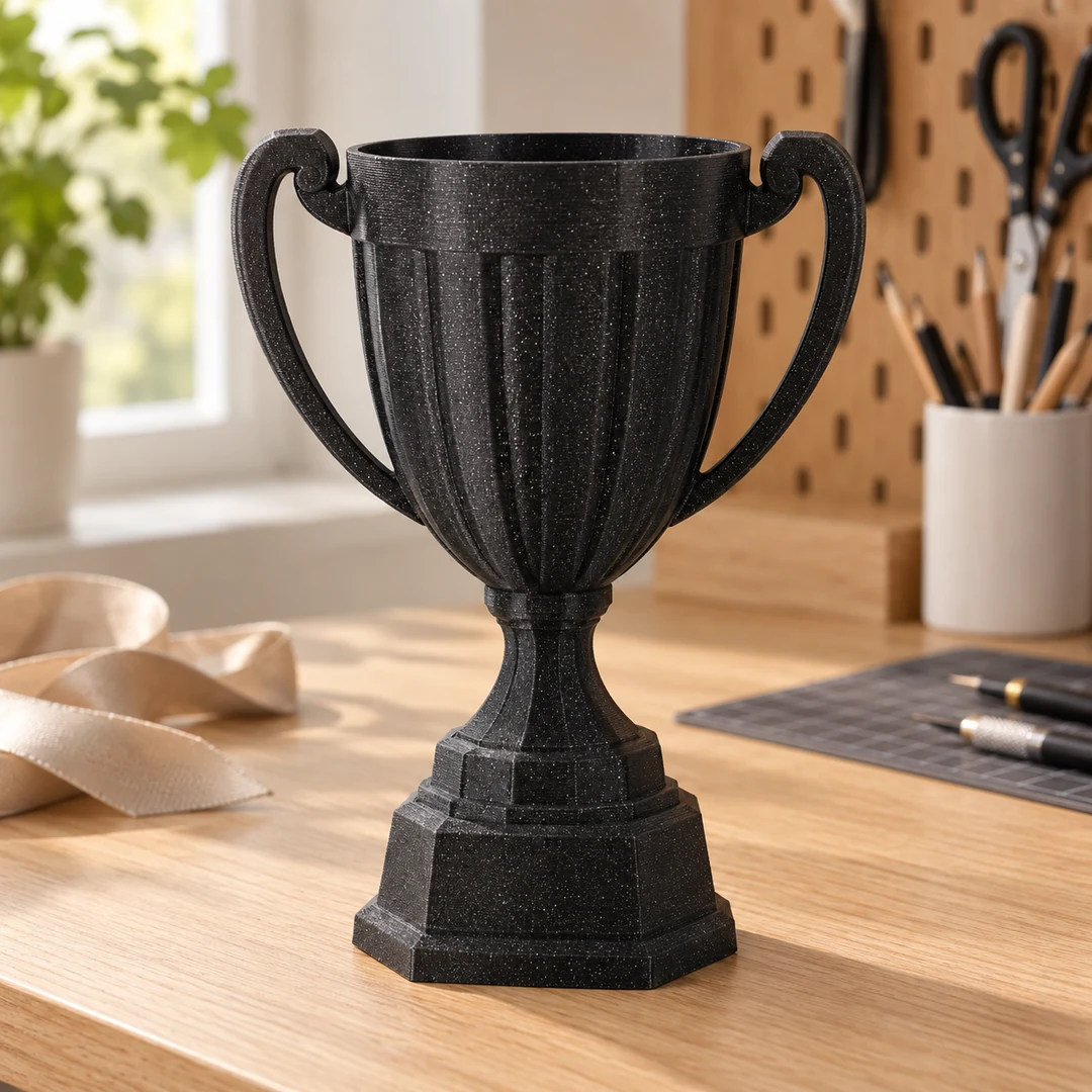 PLA Glitter 1.75mm 9 Black PLA Glitter 3D-printed trophy