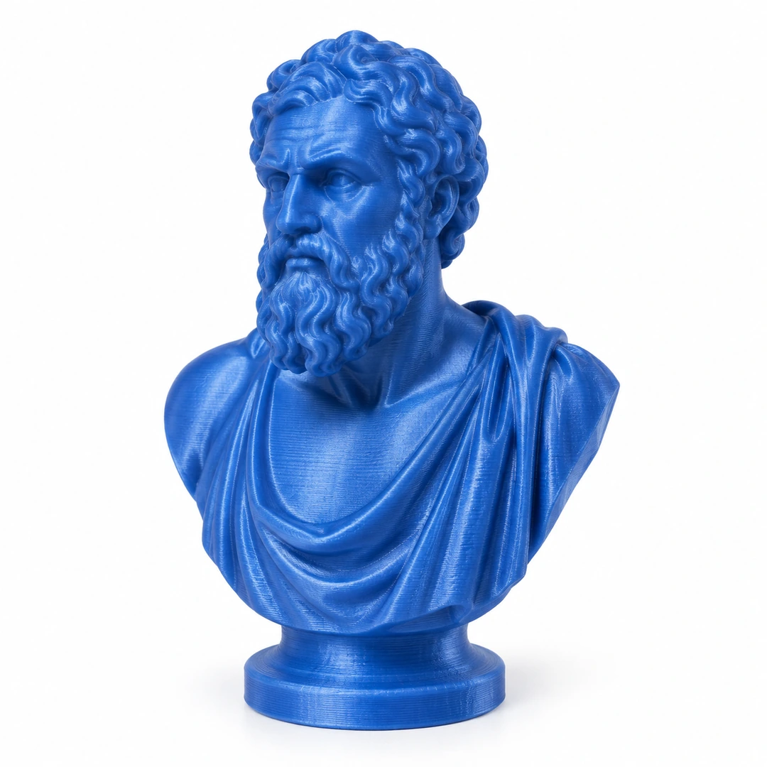 PLA Pearl 1.75mm 3 Blue PLA Pearl 3D-printed bust