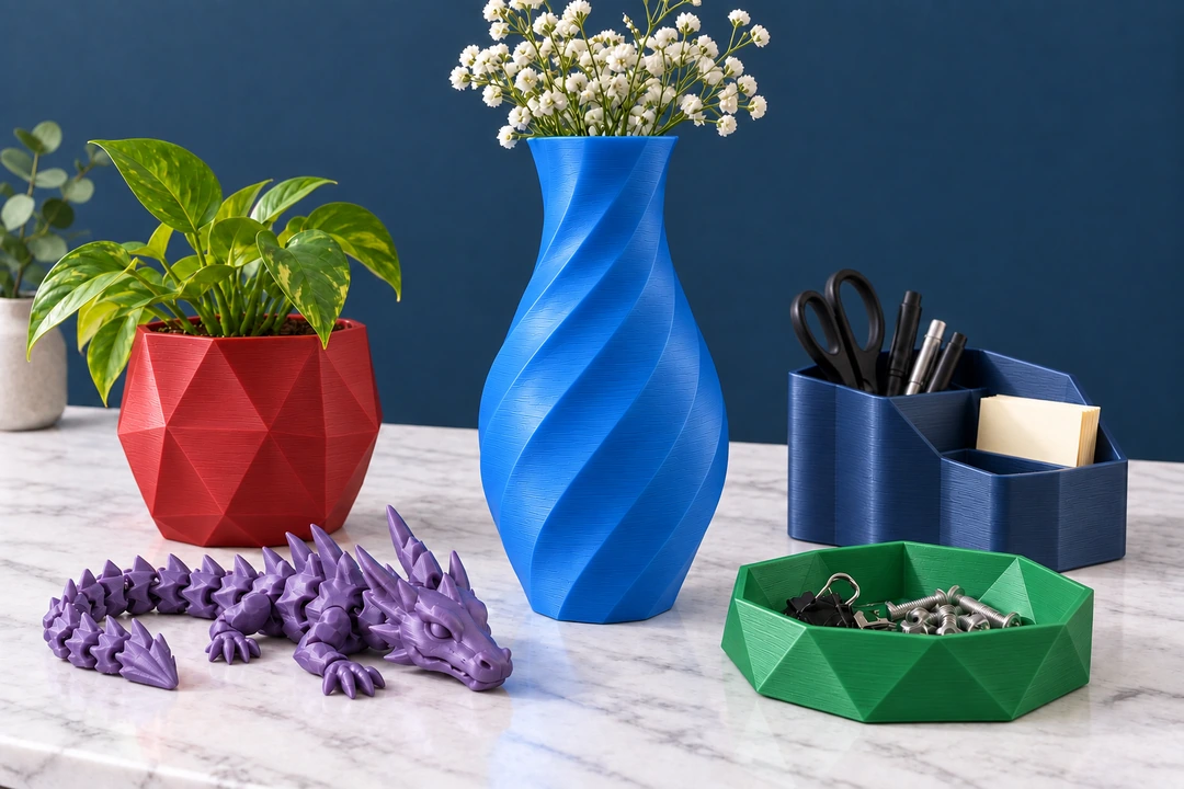 PLA Pearl 1.75mm 10 PLA Pearl 3D-printed vase, dragon and desk items