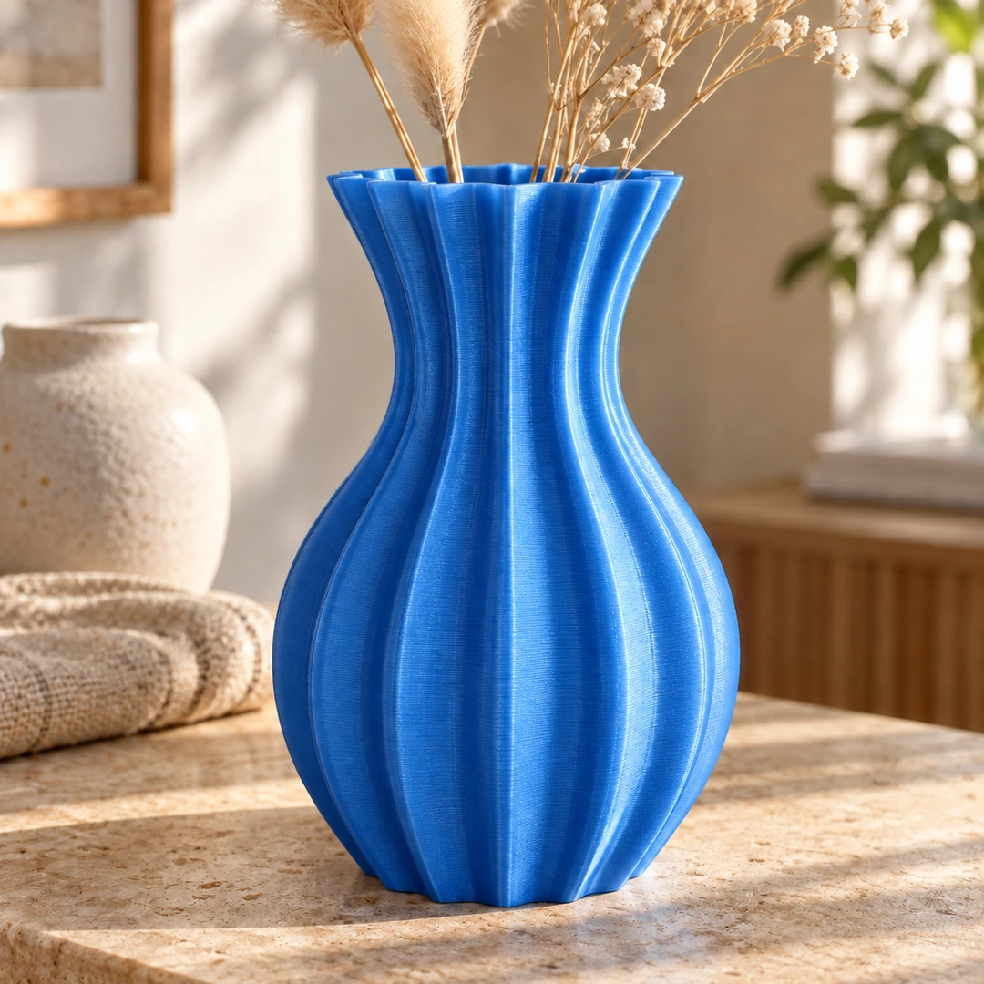PLA Pearl 1.75mm 6 Blue PLA Pearl 3D-printed vase