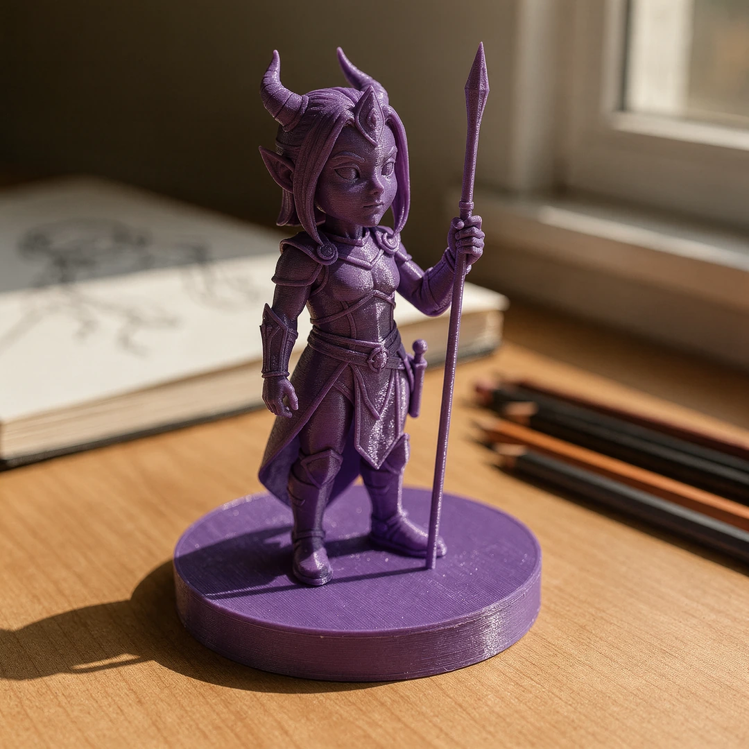 PLA Pearl 1.75mm 8 Purple PLA Pearl 3D-printed warrior figure