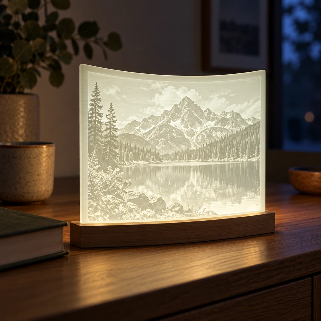 PLA Lumos 1.75mm 8 PLA Lumos 3D-printed lithophane light panel