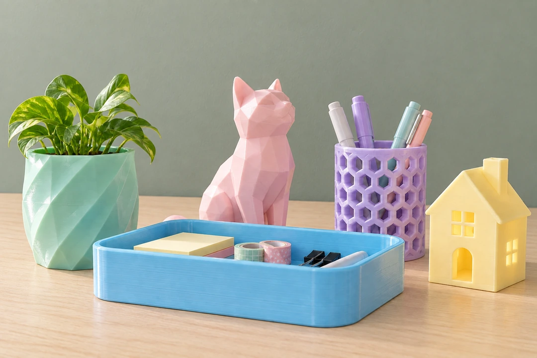 PETG Hyper Speed Pastel 1.75mm 10 Pastel PETG Hyper Speed 3D-printed vase, cat and desk accessories