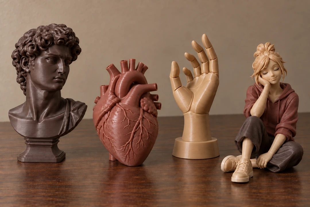PETG Hyper Speed Skin 1.75mm 10 PETG Hyper Speed Skin 3D-printed busts, heart and hand