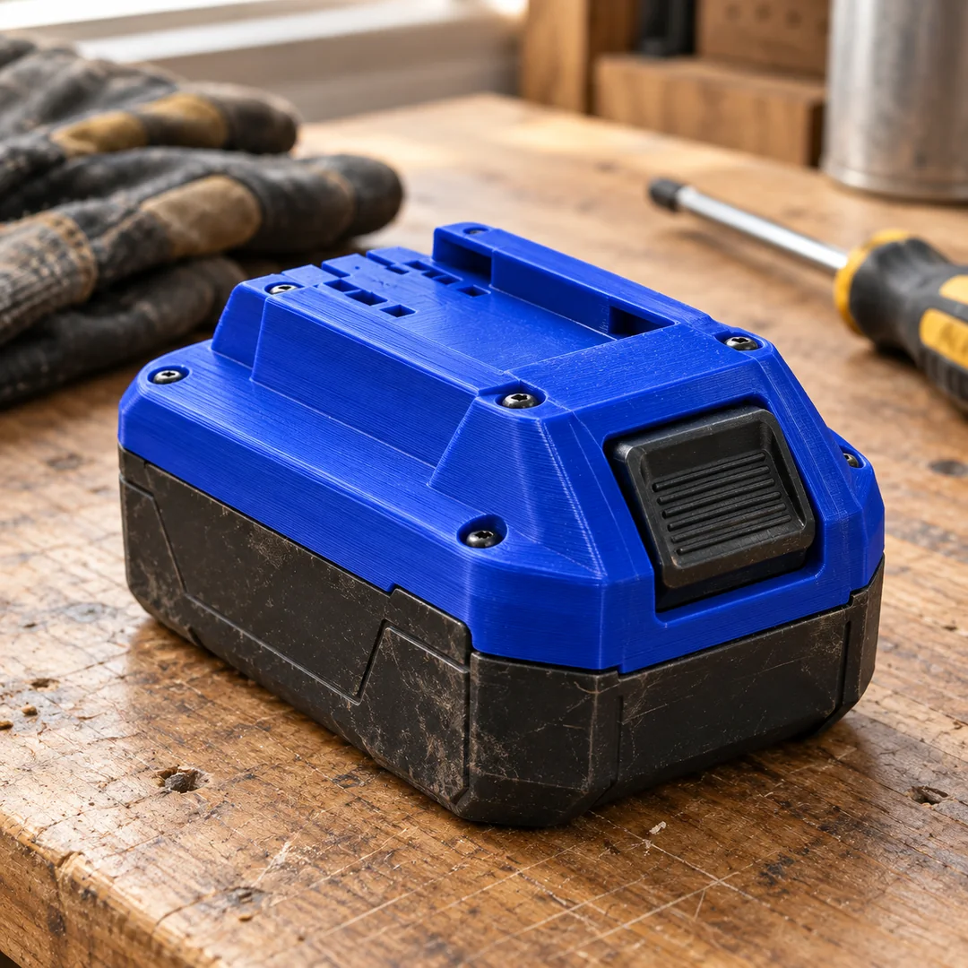 ABS Prime 1.75mm 6 Blue ABS Prime 3D-printed battery housing