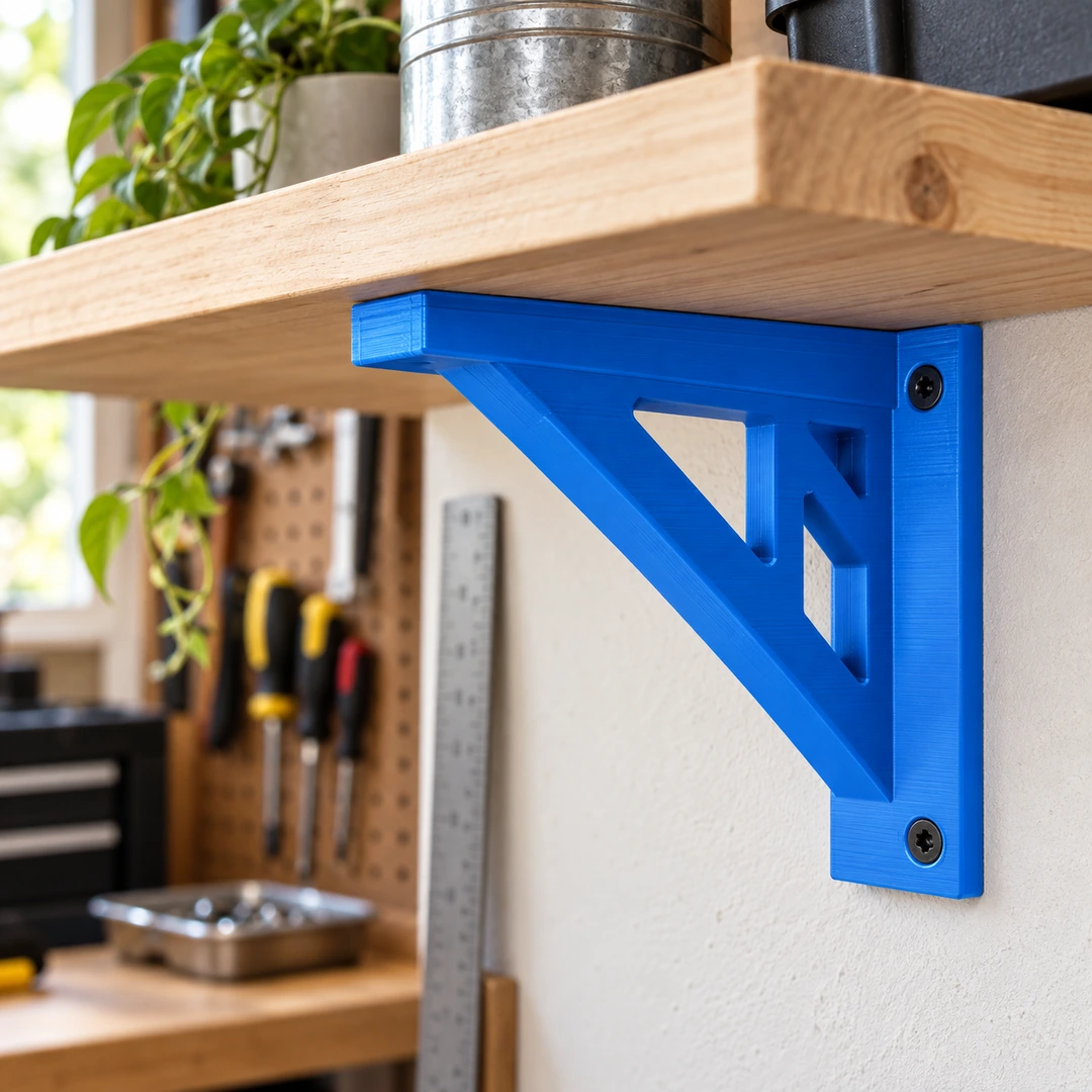 ABS PLUS 1.75mm 6 Blue ABS PLUS 3D-printed shelf bracket