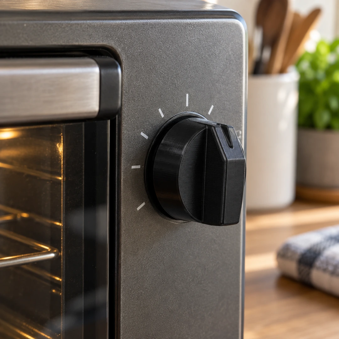 ABS PLUS 1.75mm 9 ABS PLUS 3D-printed knob on an oven