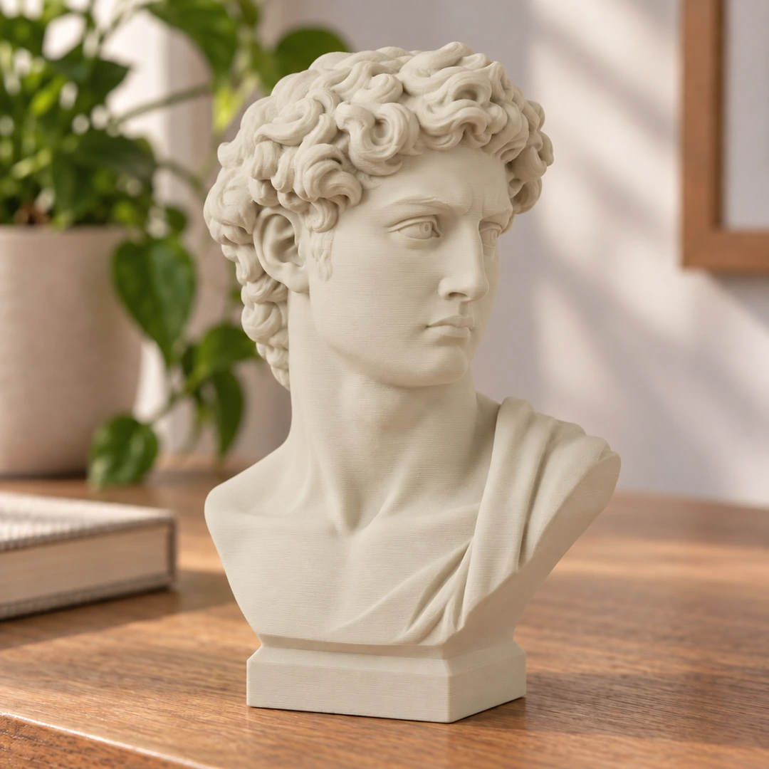 Refill PLA Matte HS 1.75mm 9 White Refill PLA Matte HS 3D-printed classical bust