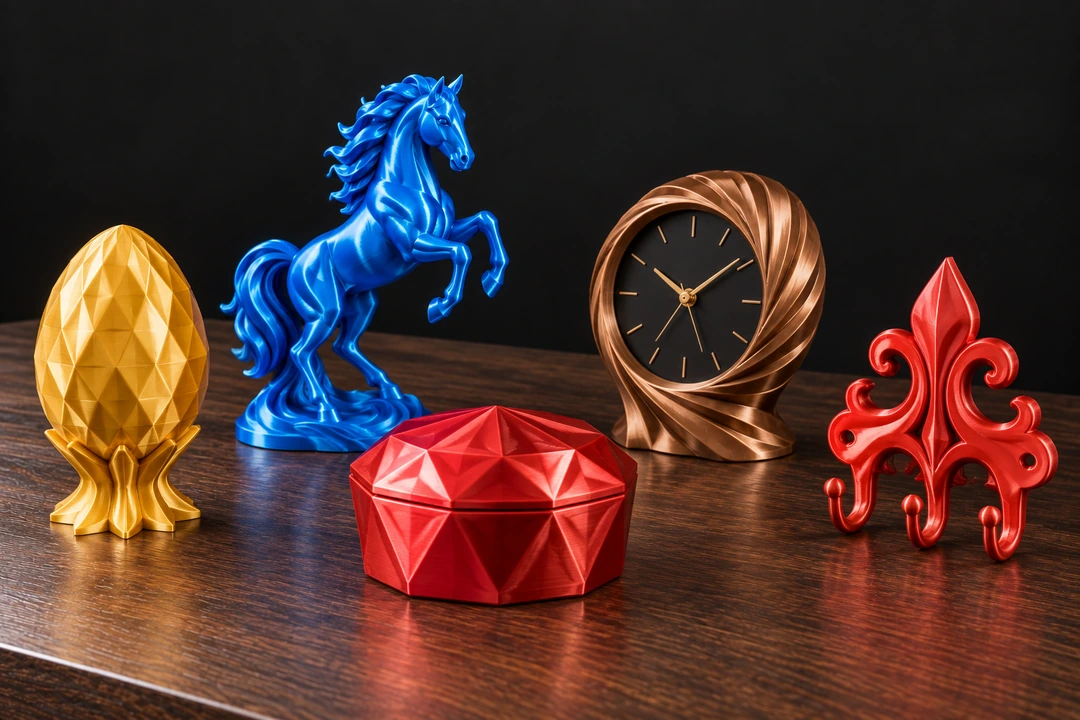Refill PLA Silk 1.75mm 11 Refill PLA Silk 3D-printed horse, clock and decorative objects