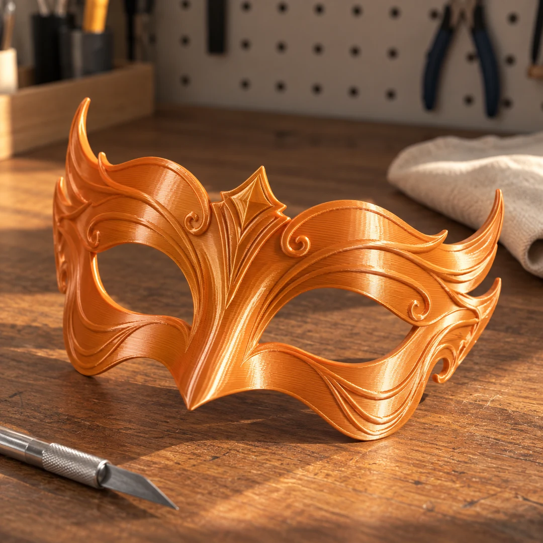 Refill PLA Silk 1.75mm 9 Orange PLA Silk 3D-printed decorative mask