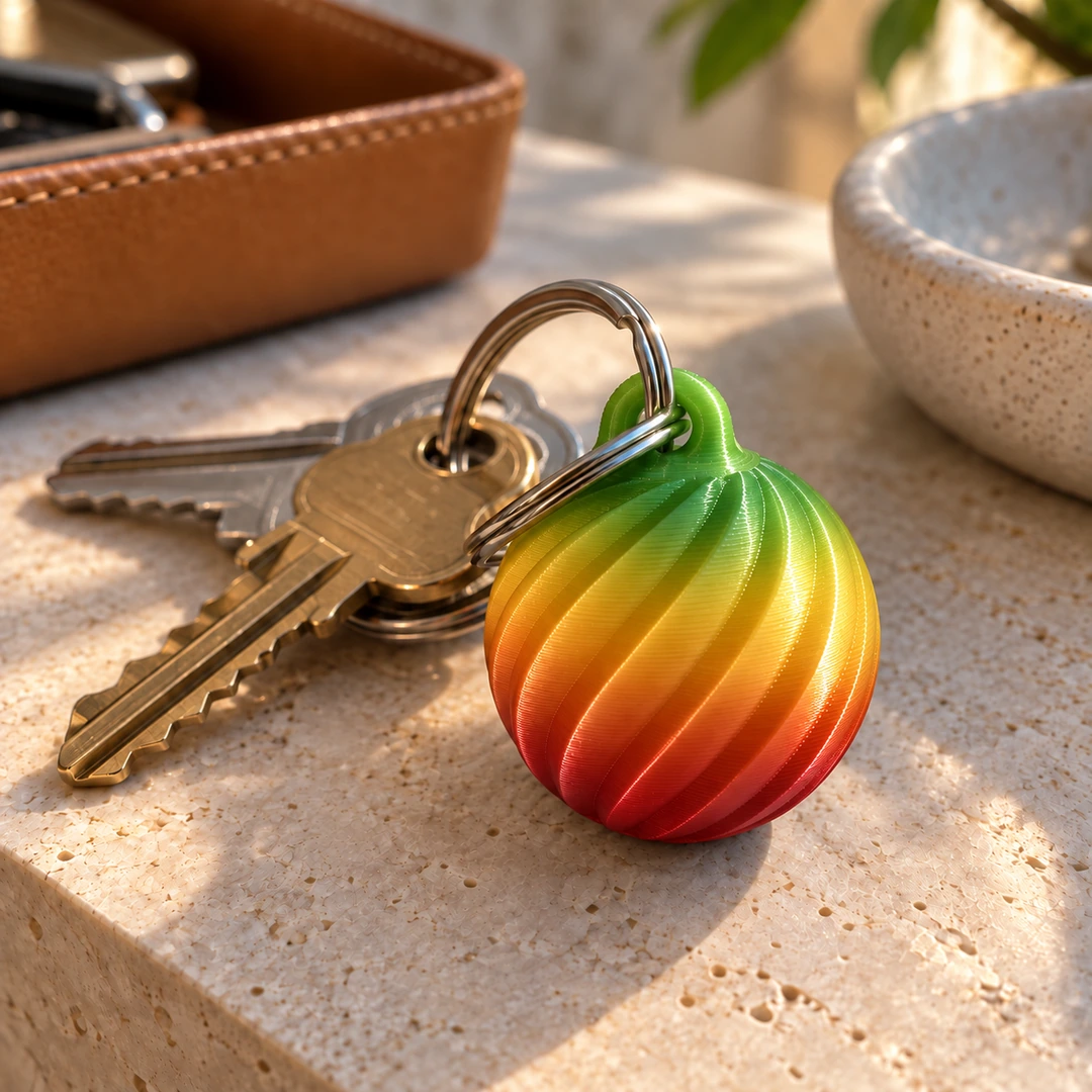 Refill PLA Silk Rainbow 1.75mm 8 PLA Silk Rainbow 3D-printed keychain
