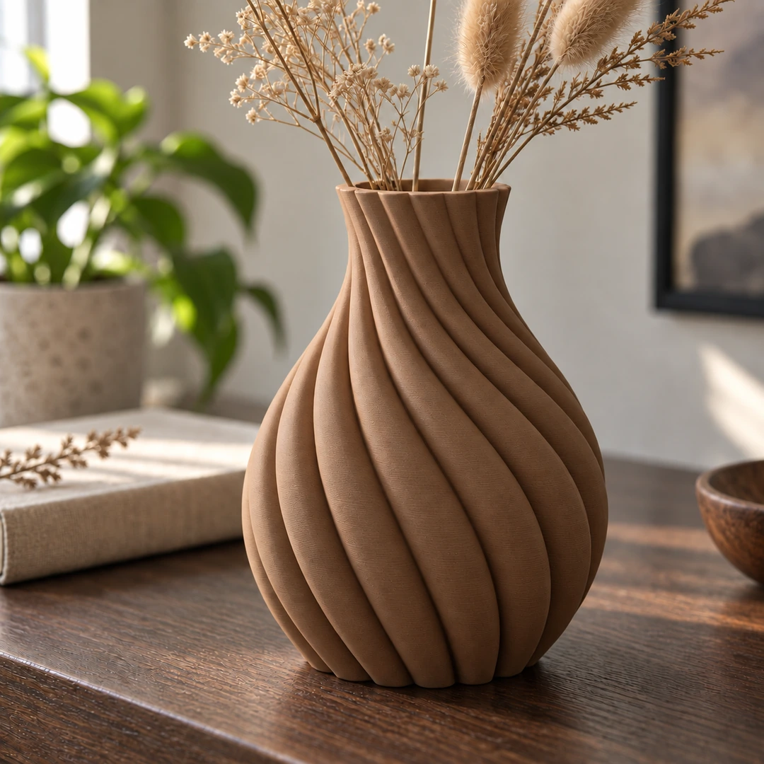 Refill PLA Wood LumberLay 1.75mm 6 Refill PLA Wood LumberLay 3D-printed twisted vase