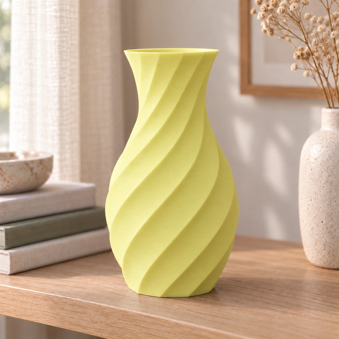 Refill PLA Pastel 1.75mm 6 Yellow Refill PLA Pastel 3D-printed vase