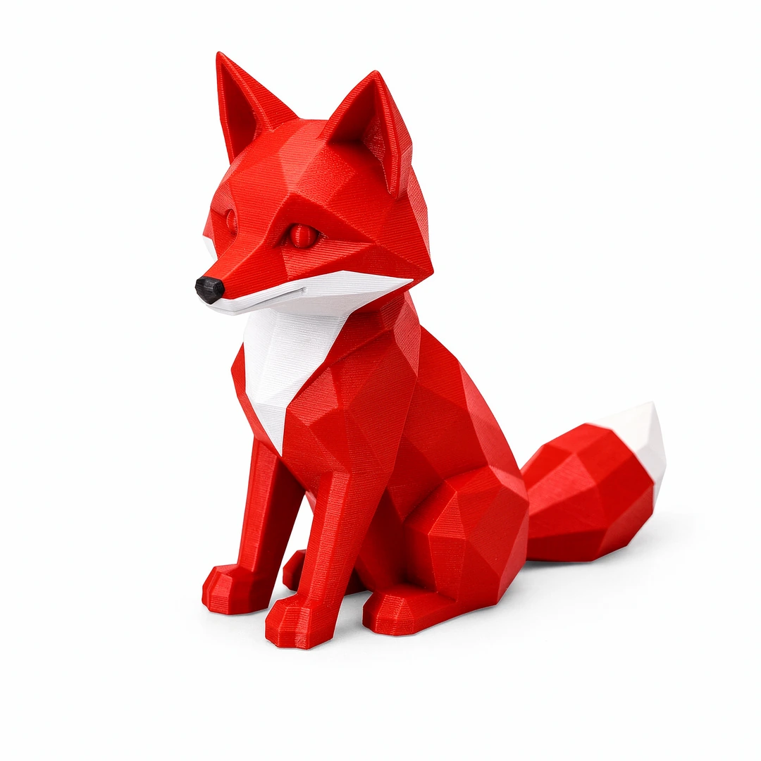 SUPER PACK PLA 3 Red PLA SUPER PACK 3D-printed low-poly fox