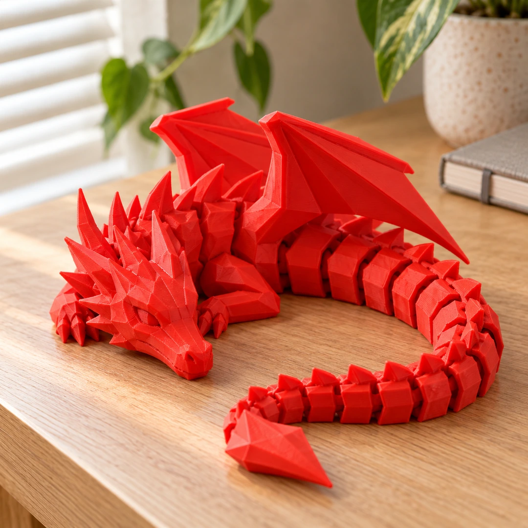 SUPER PACK PLA 6 Red PLA SUPER PACK 3D-printed articulated dragon