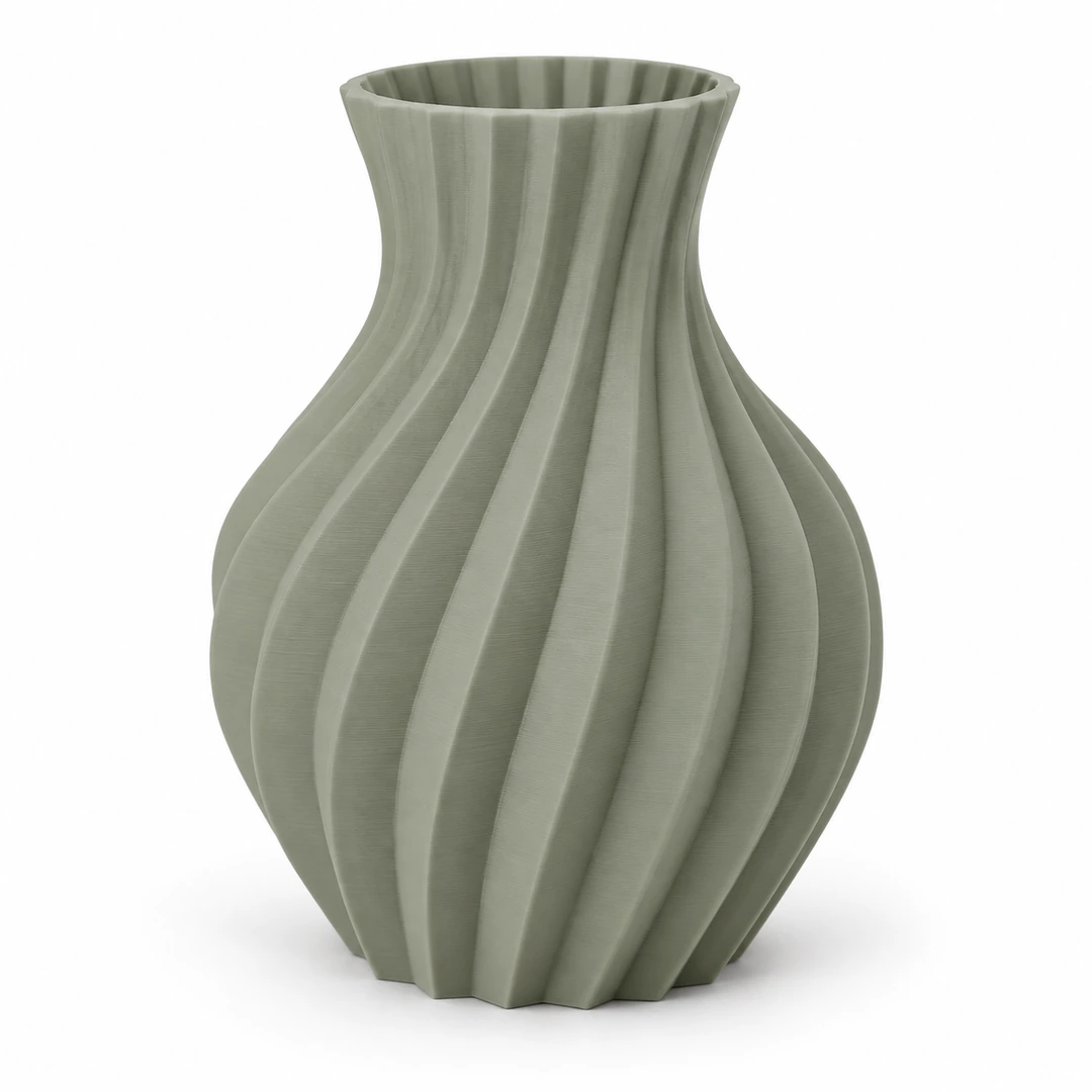 SUPER PACK PLA Matte HS 3 Green PLA Matte HS SUPER PACK 3D-printed spiral vase
