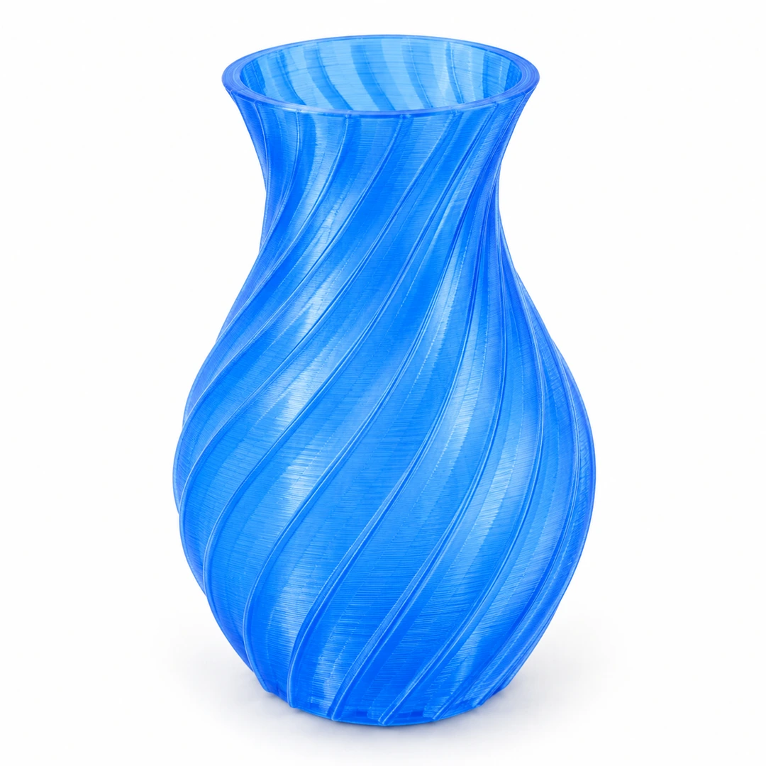 Refill PLA Transparent 1.75mm 3 3D ispis od Refill PLA Transparent (plava): uvijena vaza