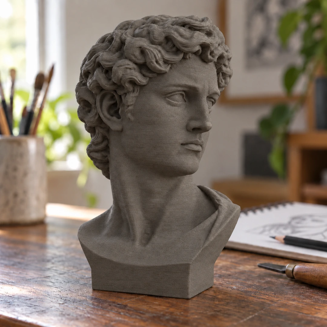 Refill Unset PLA Wood LumberLay 1.75mm 8 Unset LumberLay wood-like 3D-printed bust