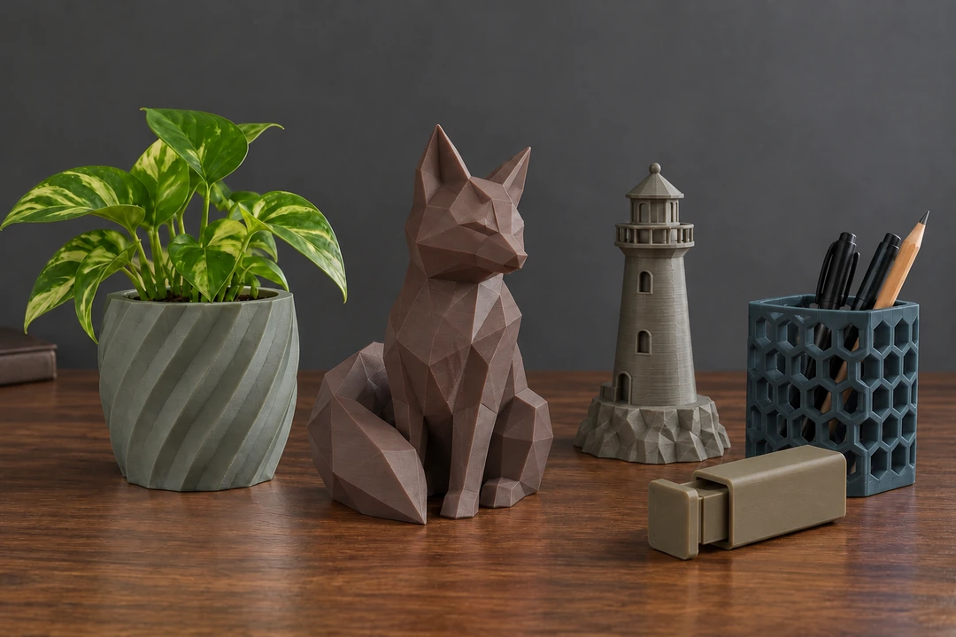 Refill Unset PLA Original 1.75mm 10 Unset PLA Original 3D-printed vase, fox and desk accessories